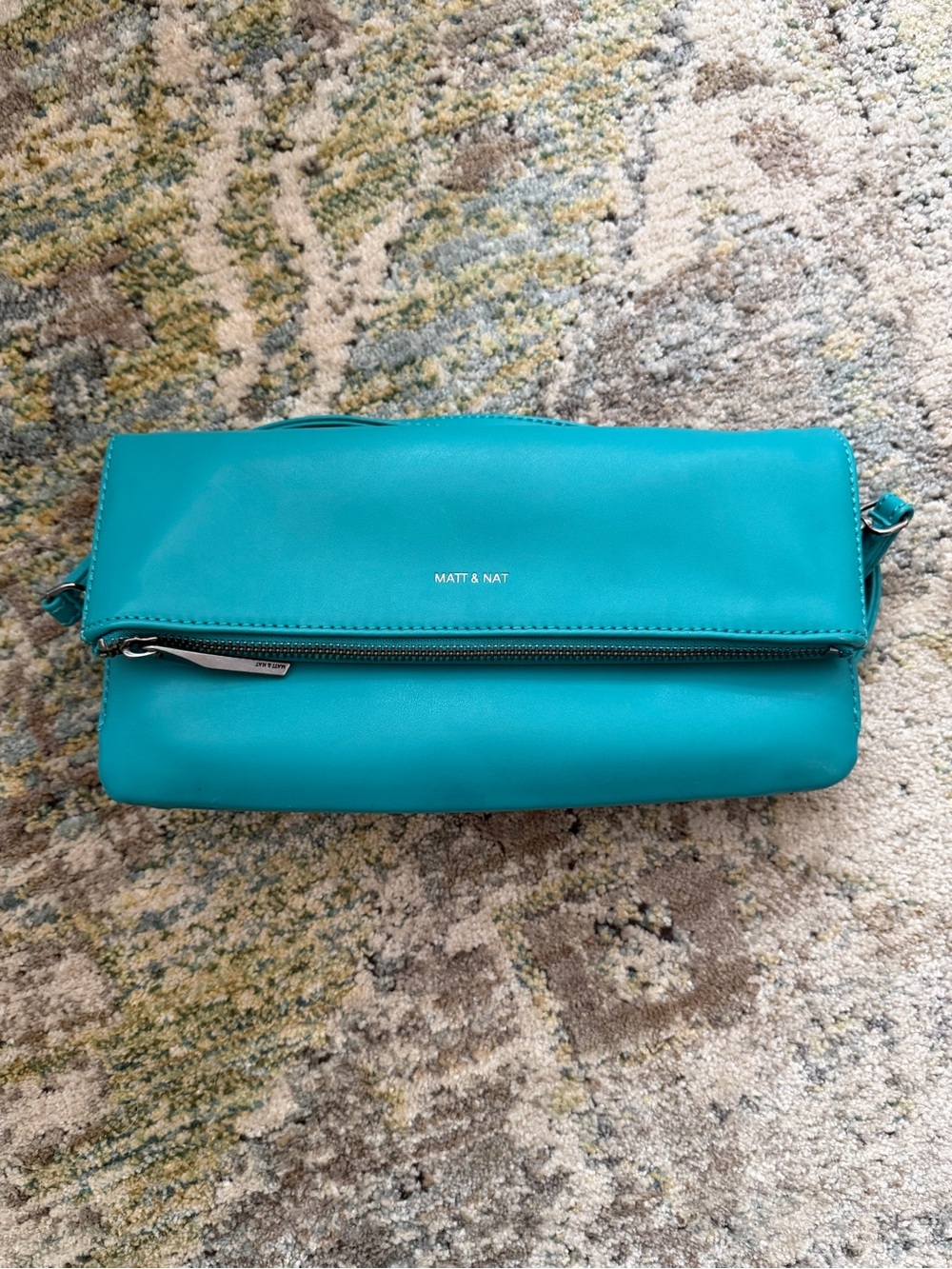 Matt & Nat Alaya Loom vegan crossbody clutch in teal blue